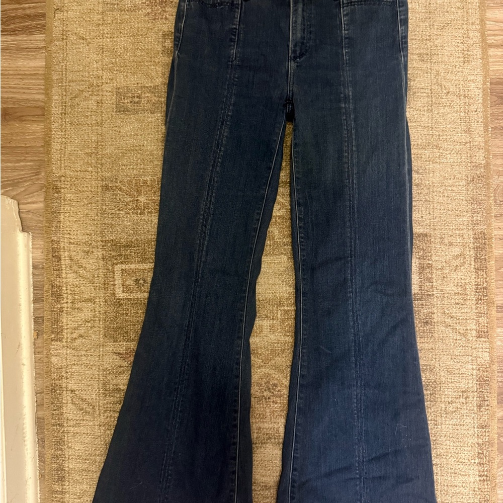 PAIGE Dark Indigo Flare Jeans